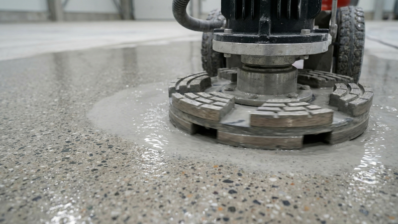 Concrete floor polishing